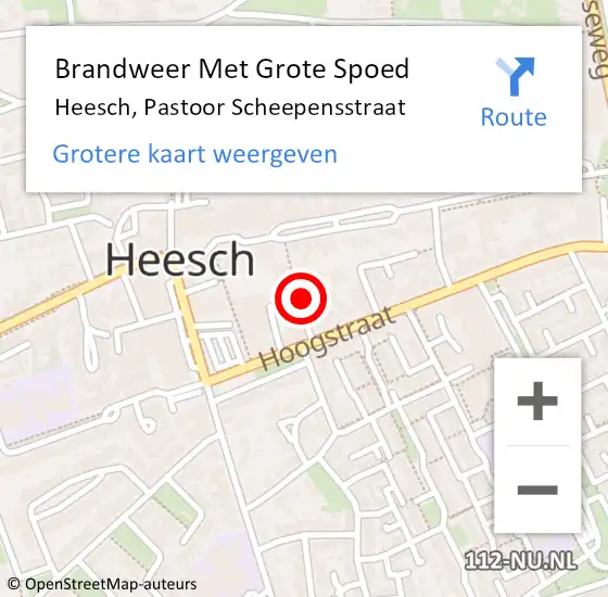 Locatie op kaart van de 112 melding: Brandweer Met Grote Spoed Naar Heesch, Pastoor Scheepensstraat op 16 november 2024 19:24