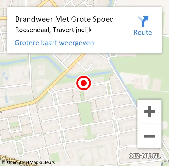 Locatie op kaart van de 112 melding: Brandweer Met Grote Spoed Naar Roosendaal, Travertijndijk op 16 november 2024 20:28