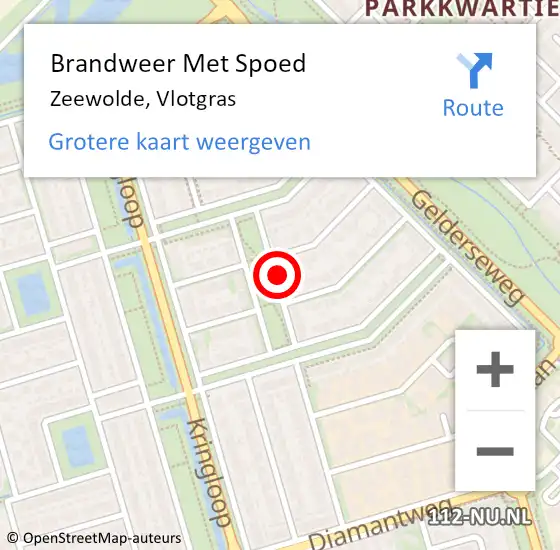 Locatie op kaart van de 112 melding: Brandweer Met Spoed Naar Zeewolde, Vlotgras op 16 november 2024 20:35