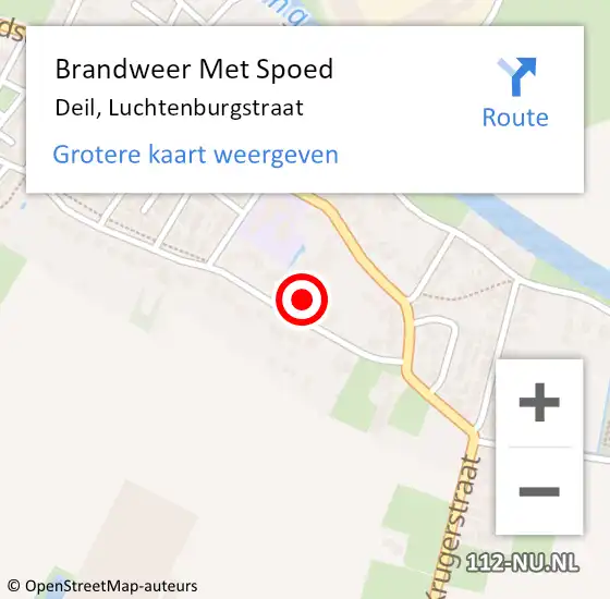 Locatie op kaart van de 112 melding: Brandweer Met Spoed Naar Deil, Luchtenburgstraat op 16 november 2024 21:43