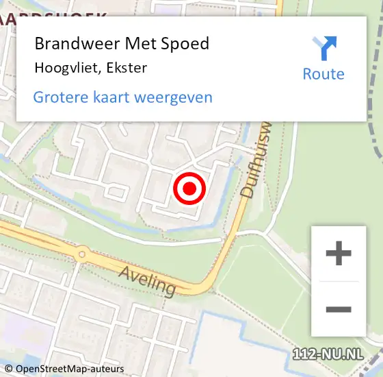 Locatie op kaart van de 112 melding: Brandweer Met Spoed Naar Hoogvliet, Ekster op 16 november 2024 23:24