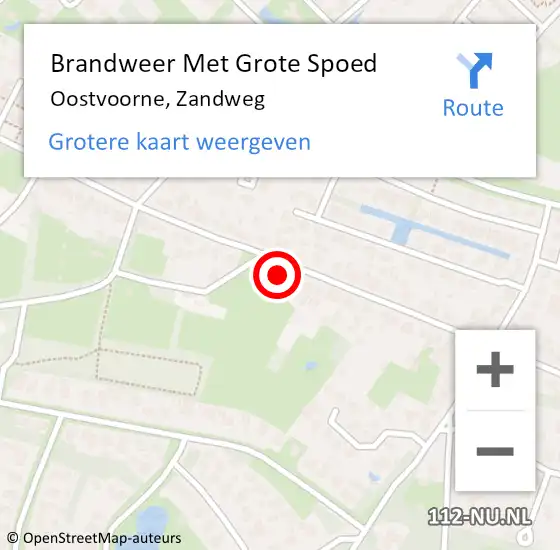 Locatie op kaart van de 112 melding: Brandweer Met Grote Spoed Naar Oostvoorne, Zandweg op 17 november 2024 01:23