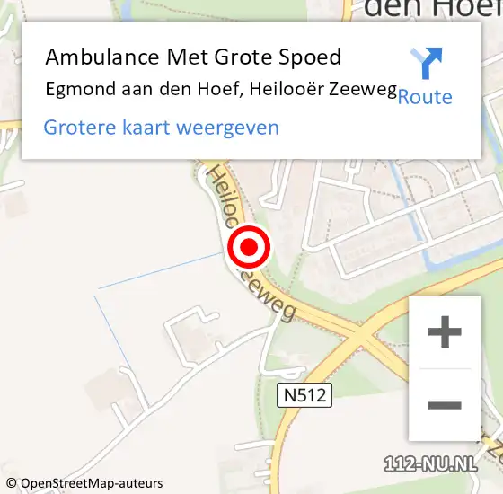 Locatie op kaart van de 112 melding: Ambulance Met Grote Spoed Naar Egmond aan den Hoef, Heilooër Zeeweg op 17 november 2024 01:37