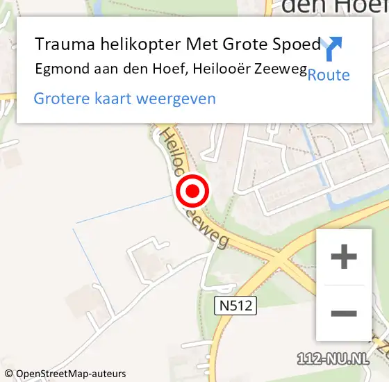 Locatie op kaart van de 112 melding: Trauma helikopter Met Grote Spoed Naar Egmond aan den Hoef, Heilooër Zeeweg op 17 november 2024 01:37