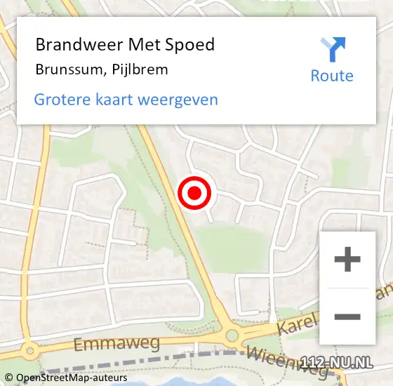 Locatie op kaart van de 112 melding: Brandweer Met Spoed Naar Brunssum, Pijlbrem op 17 november 2024 03:32