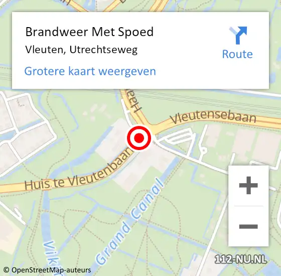 Locatie op kaart van de 112 melding: Brandweer Met Spoed Naar Vleuten, Utrechtseweg op 17 november 2024 04:24