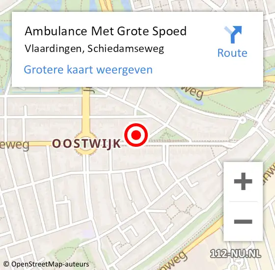 Locatie op kaart van de 112 melding: Ambulance Met Grote Spoed Naar Vlaardingen, Schiedamseweg op 17 november 2024 12:17