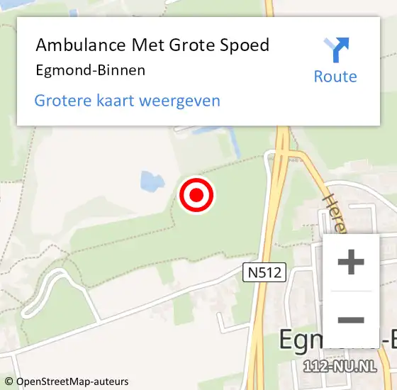 Locatie op kaart van de 112 melding: Ambulance Met Grote Spoed Naar Egmond-Binnen op 17 november 2024 13:03