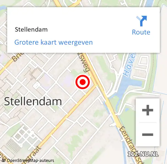 Locatie op kaart van de 112 melding:  Stellendam op 17 november 2024 14:48