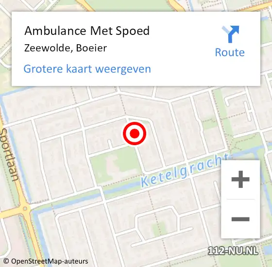 Locatie op kaart van de 112 melding: Ambulance Met Spoed Naar Zeewolde, Boeier op 17 november 2024 16:31