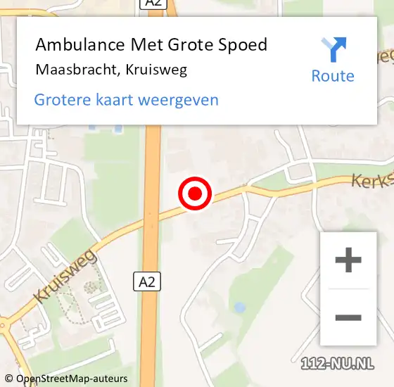 Locatie op kaart van de 112 melding: Ambulance Met Grote Spoed Naar Maasbracht, Kruisweg op 17 november 2024 17:30