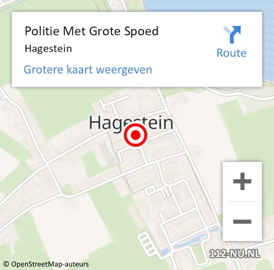 Locatie op kaart van de 112 melding: Politie Met Grote Spoed Naar Hagestein op 18 november 2024 08:05