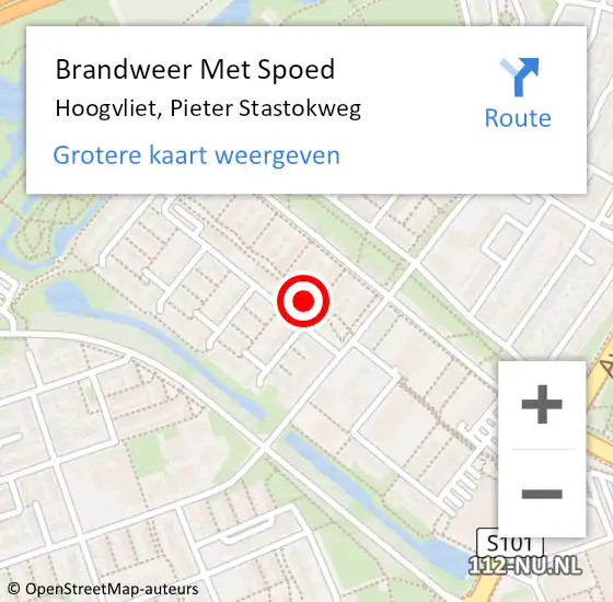 Locatie op kaart van de 112 melding: Brandweer Met Spoed Naar Hoogvliet, Pieter Stastokweg op 18 november 2024 14:04