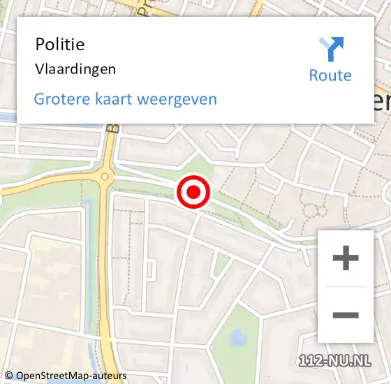 Locatie op kaart van de 112 melding: Politie Vlaardingen op 18 november 2024 16:31