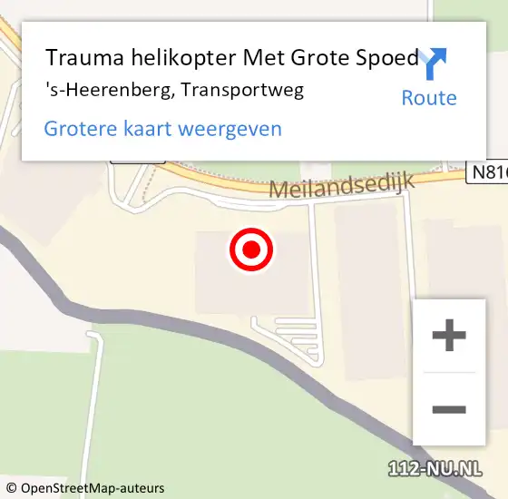 Locatie op kaart van de 112 melding: Trauma helikopter Met Grote Spoed Naar 's-Heerenberg, Transportweg op 18 november 2024 17:40