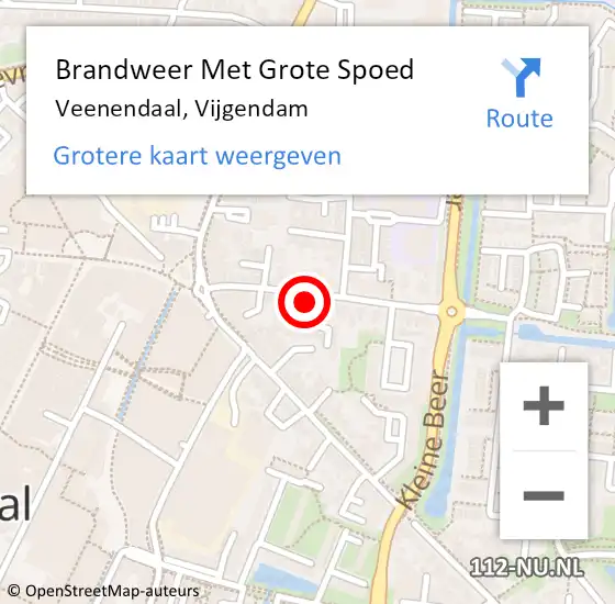 Locatie op kaart van de 112 melding: Brandweer Met Grote Spoed Naar Veenendaal, Vijgendam op 18 november 2024 19:25