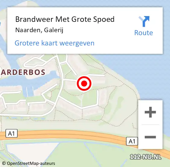 Locatie op kaart van de 112 melding: Brandweer Met Grote Spoed Naar Naarden, Galerij op 19 november 2024 00:10