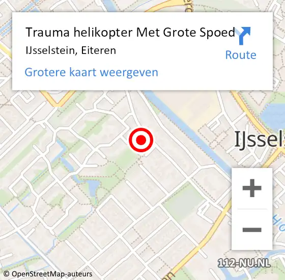 Locatie op kaart van de 112 melding: Trauma helikopter Met Grote Spoed Naar IJsselstein, Eiteren op 19 november 2024 05:19