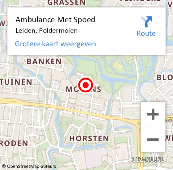 Locatie op kaart van de 112 melding: Ambulance Met Spoed Naar Noordwijkerhout, Poldermolen op 19 november 2024 07:23