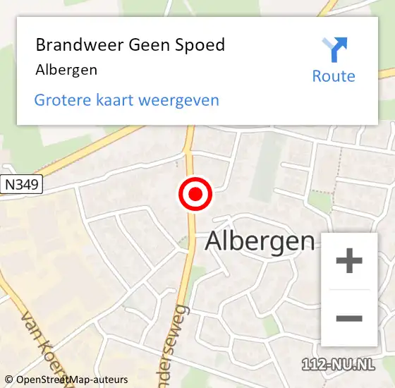 Locatie op kaart van de 112 melding: Brandweer Geen Spoed Naar Albergen op 19 november 2024 07:53