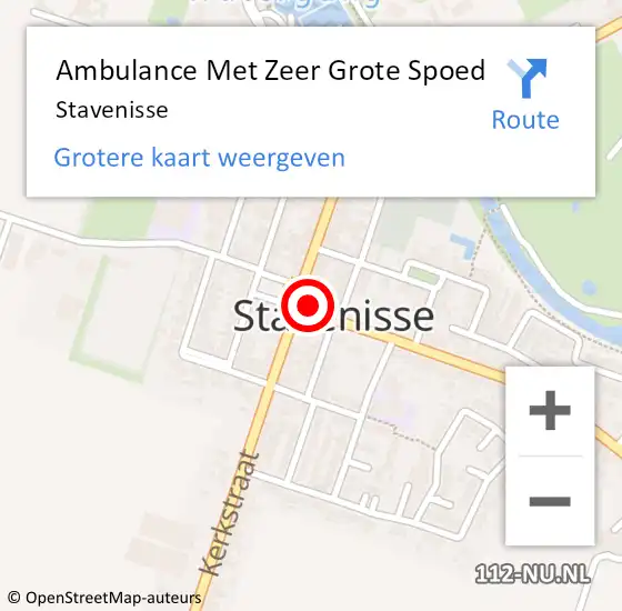 Locatie op kaart van de 112 melding: Ambulance Met Zeer Grote Spoed Naar Stavenisse op 19 november 2024 08:01