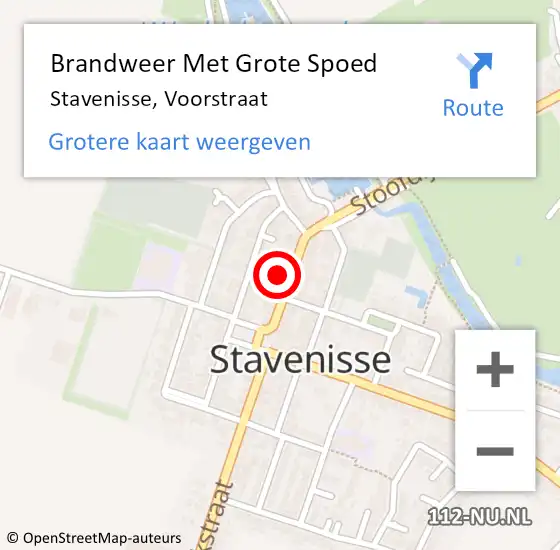 Locatie op kaart van de 112 melding: Brandweer Met Grote Spoed Naar Stavenisse, Voorstraat op 19 november 2024 08:01