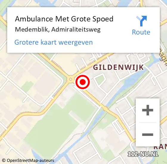 Locatie op kaart van de 112 melding: Ambulance Met Grote Spoed Naar Medemblik, Admiraliteitsweg op 19 november 2024 08:48