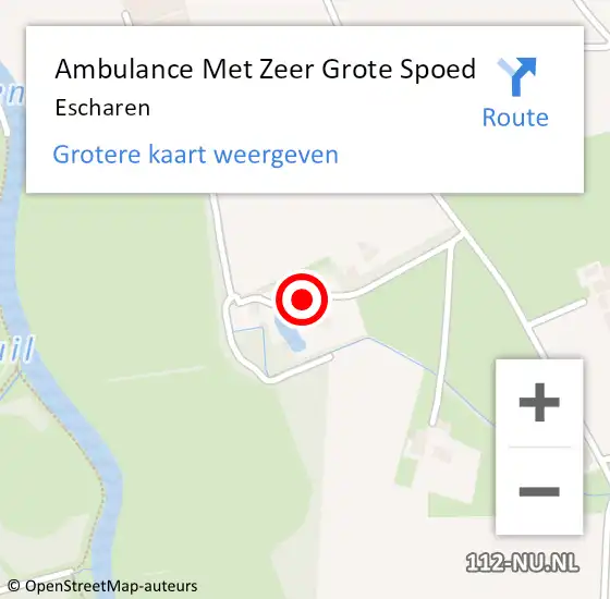 Locatie op kaart van de 112 melding: Ambulance Met Zeer Grote Spoed Naar Escharen op 19 november 2024 12:45