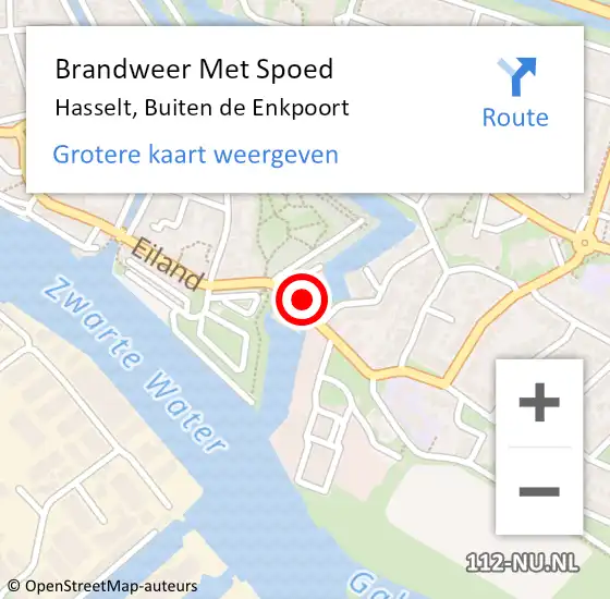 Locatie op kaart van de 112 melding: Brandweer Met Spoed Naar Hasselt, Buiten de Enkpoort op 19 november 2024 13:09