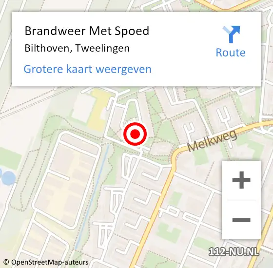 Locatie op kaart van de 112 melding: Brandweer Met Spoed Naar Bilthoven, Tweelingen op 19 november 2024 18:17