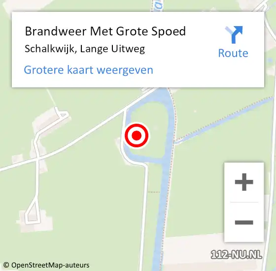 Locatie op kaart van de 112 melding: Brandweer Met Grote Spoed Naar Schalkwijk, Lange Uitweg op 19 november 2024 22:49