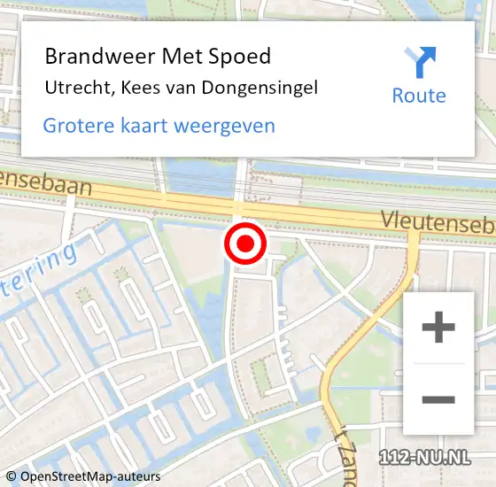 Locatie op kaart van de 112 melding: Brandweer Met Spoed Naar Utrecht, Kees van Dongensingel op 20 november 2024 01:42