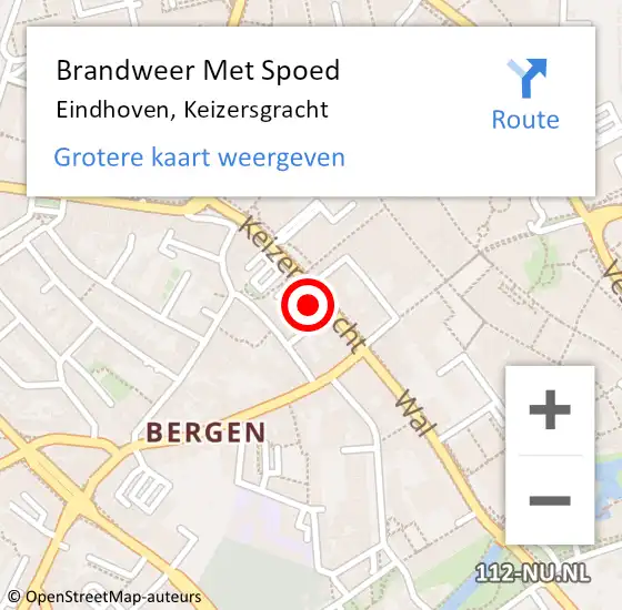 Locatie op kaart van de 112 melding: Brandweer Met Spoed Naar Eindhoven, Keizersgracht op 20 november 2024 02:48