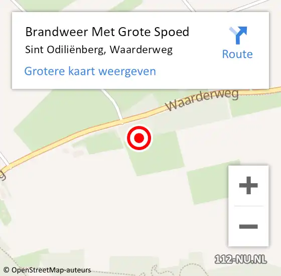 Locatie op kaart van de 112 melding: Brandweer Met Grote Spoed Naar Sint Odiliënberg, Waarderweg op 20 november 2024 06:43