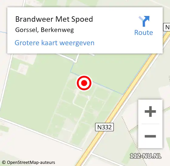 Locatie op kaart van de 112 melding: Brandweer Met Spoed Naar Gorssel, Berkenweg op 20 november 2024 09:24