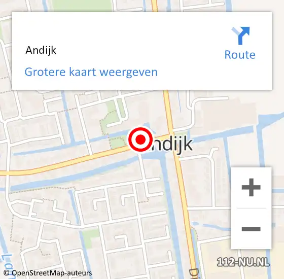 Locatie op kaart van de 112 melding:  Andijk op 20 november 2024 10:28