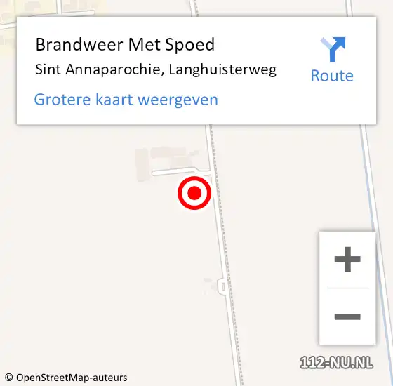 Locatie op kaart van de 112 melding: Brandweer Met Spoed Naar Sint Annaparochie, Langhuisterweg op 20 november 2024 12:11