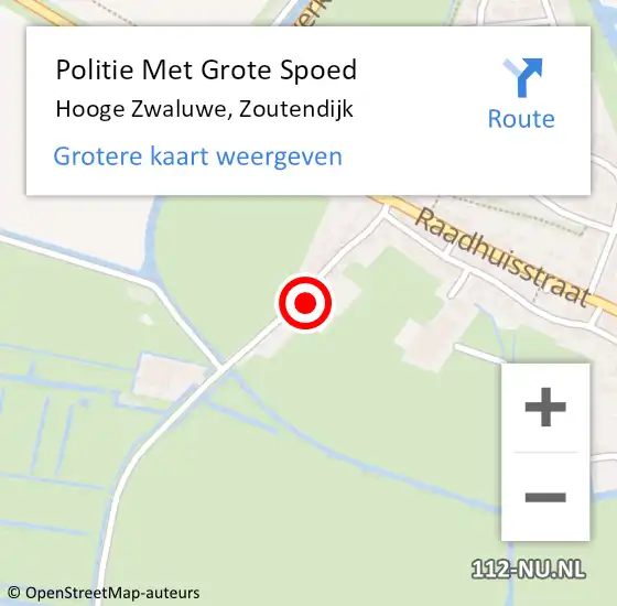 Locatie op kaart van de 112 melding: Politie Met Grote Spoed Naar Hooge Zwaluwe, Zoutendijk op 20 november 2024 12:31