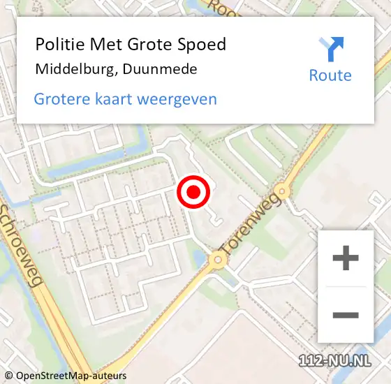 Locatie op kaart van de 112 melding: Politie Met Grote Spoed Naar Middelburg, Duunmede op 20 november 2024 14:08