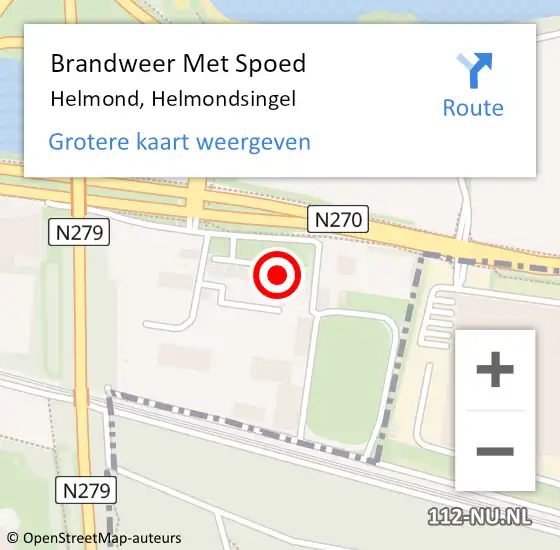 Locatie op kaart van de 112 melding: Brandweer Met Spoed Naar Helmond, Helmondsingel op 20 november 2024 15:02