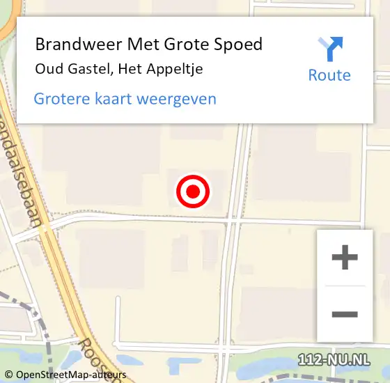 Locatie op kaart van de 112 melding: Brandweer Met Grote Spoed Naar Oud Gastel, Het Appeltje op 20 november 2024 15:03