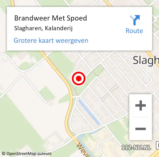 Locatie op kaart van de 112 melding: Brandweer Met Spoed Naar Slagharen, Kalanderij op 20 november 2024 15:57