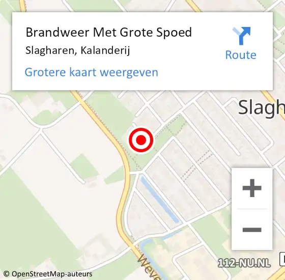 Locatie op kaart van de 112 melding: Brandweer Met Grote Spoed Naar Slagharen, Kalanderij op 20 november 2024 16:01