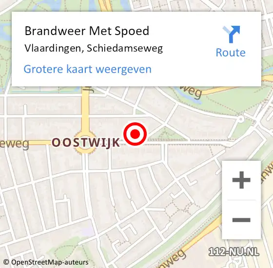 Locatie op kaart van de 112 melding: Brandweer Met Spoed Naar Vlaardingen, Schiedamseweg op 20 november 2024 17:11