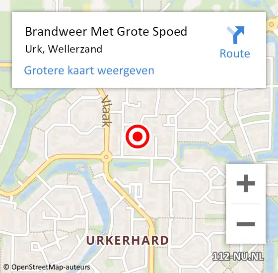 Locatie op kaart van de 112 melding: Brandweer Met Grote Spoed Naar Urk, Wellerzand op 20 november 2024 19:56