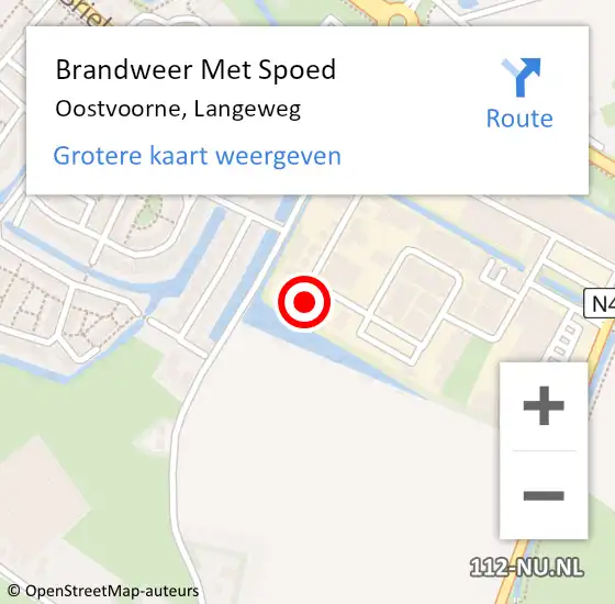 Locatie op kaart van de 112 melding: Brandweer Met Spoed Naar Oostvoorne, Langeweg op 20 november 2024 20:59