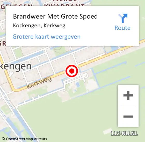 Locatie op kaart van de 112 melding: Brandweer Met Grote Spoed Naar Kockengen, Kerkweg op 21 november 2024 00:22