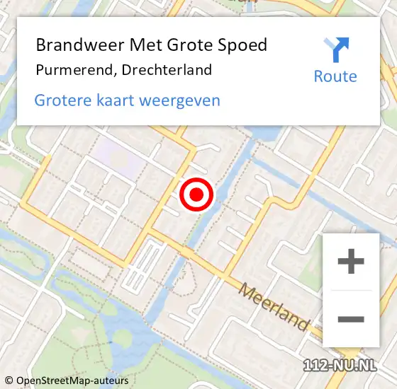 Locatie op kaart van de 112 melding: Brandweer Met Grote Spoed Naar Purmerend, Drechterland op 21 november 2024 08:39