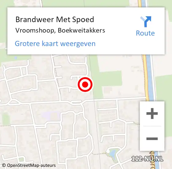 Locatie op kaart van de 112 melding: Brandweer Met Spoed Naar Vroomshoop, Boekweitakkers op 21 november 2024 11:57