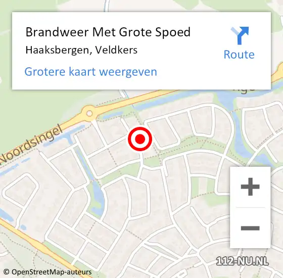 Locatie op kaart van de 112 melding: Brandweer Met Grote Spoed Naar Haaksbergen, Veldkers op 21 november 2024 12:22